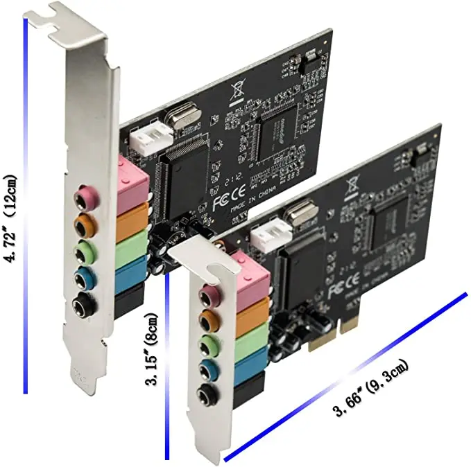 5.1 internal  pcie Sound Card with 3.5 mm Audio and Microphone Ports