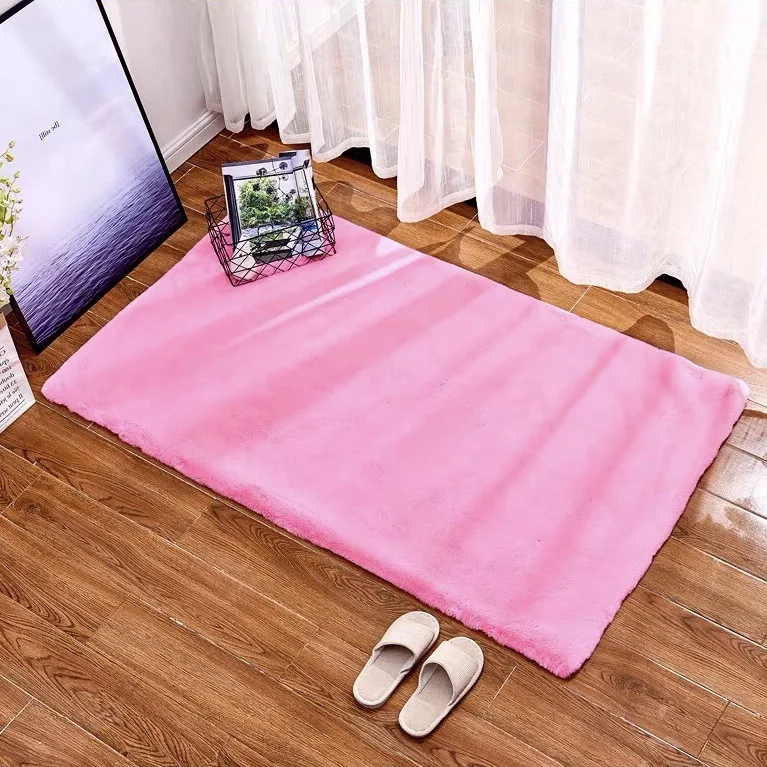 Ultra Soft Faux Rabbit Fur Chair Couch Cover Area Rug for Bedroom Floor Sofa Living Room