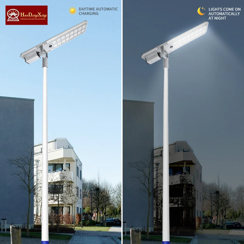 Huadengxing Solar Street Light 50W-600W LED with Photo Control Switch for Road Lighting