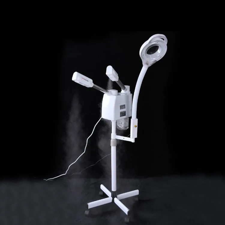 2-in-1 professional facial steam engine with headlight rotating nozzle portable cold and hot ozone facial steam engine Spa