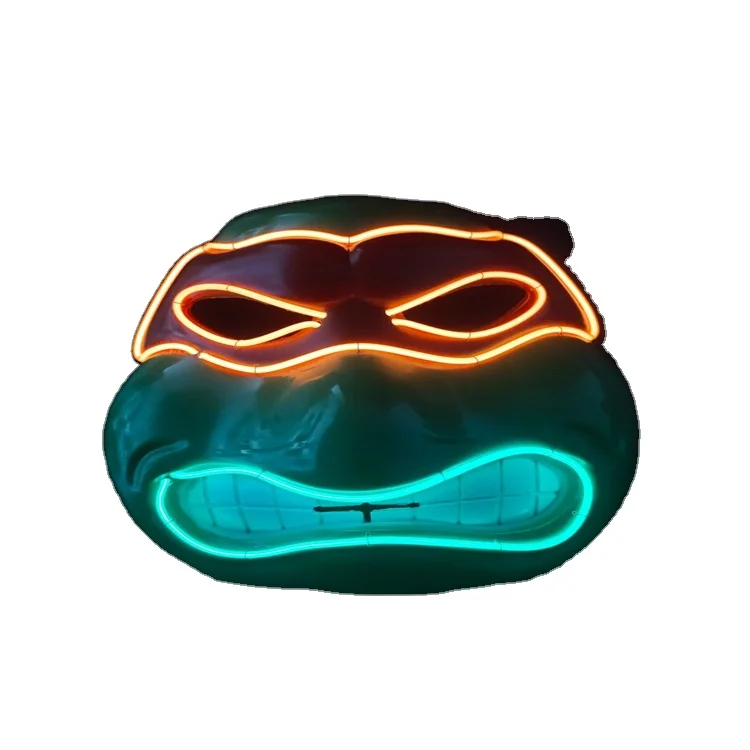 Halloween El Light Up Masks Big-mouthed frog Cosplay Mask LED Mask Halloween Cosplay