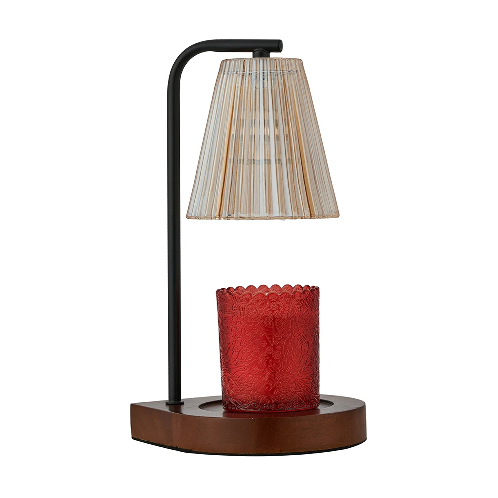 Vintage Wooden Candle Warmer Lamp With Dimmer Electric Candle Melting Lamp Height Adjustable