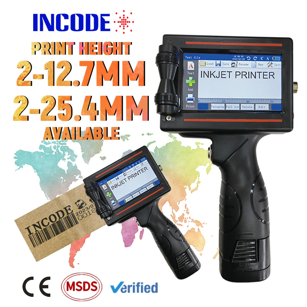 2024 Hot Product Mini portable handjet inject expire date printing machine handheld TIJ Inkjet Printer