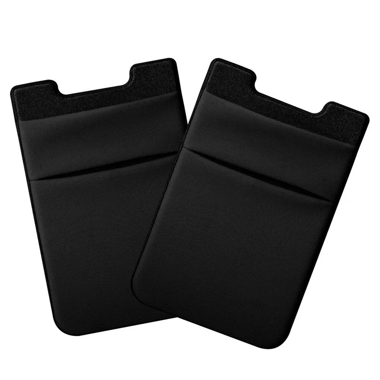 
Hot Sale Lycra Custom Sticker Adhesive Backed ID Card Sleeve Mobile Credit Phone Pocket Card Holder 