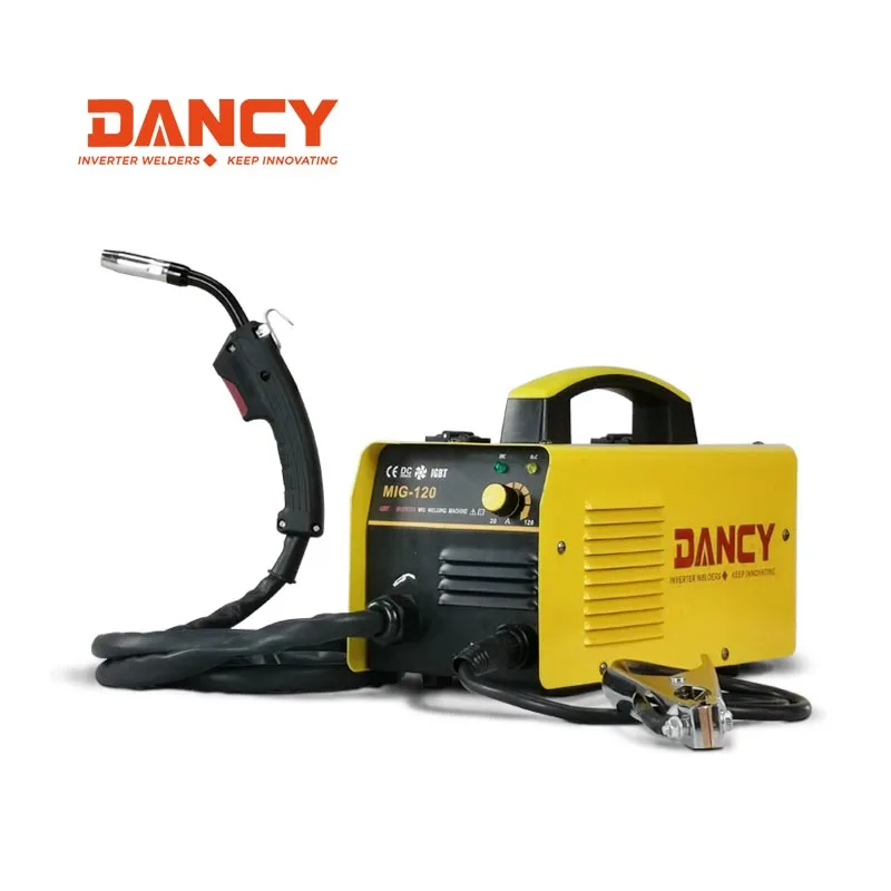 Mini Size Portable Gasless Welding Machine MIG120 Without Gas and with Flux Cored Wire Good for DIY Household Use
