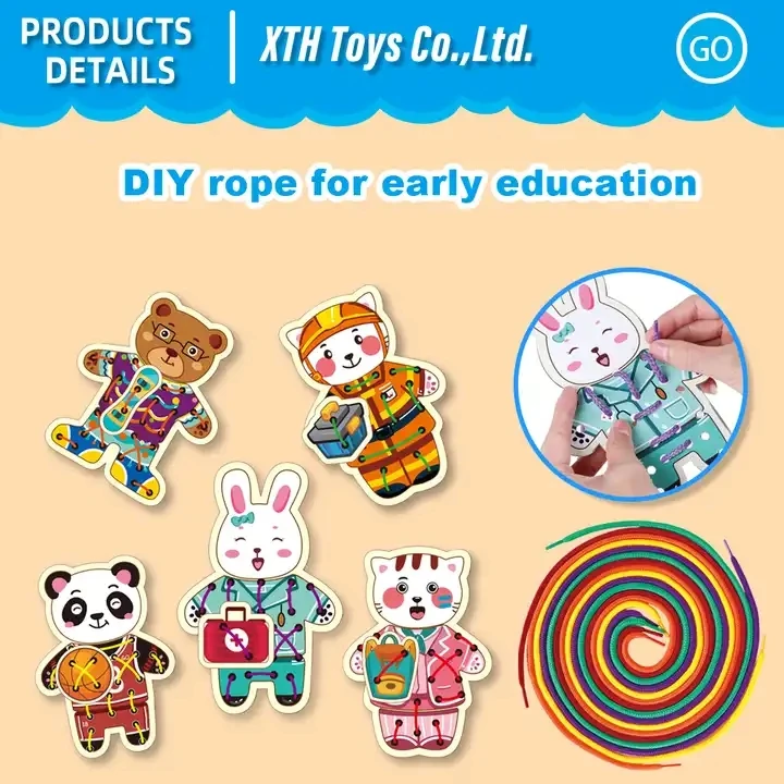 2024 Rope Toys Develops finger dexterity and manual dexterity and is a great buckle toy for children ages 3 and up!