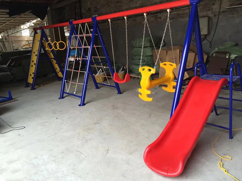 Longly play set and swing backyard swing set with kid climbing frame