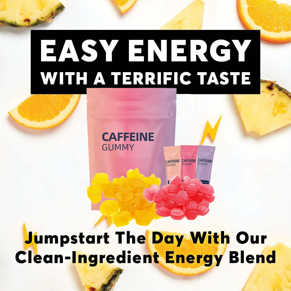 Bestselling sport energy supplement sugar free caffeine gummies pre workout caffeine gummy
