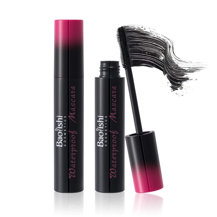 BAOLISHI 36H Black Waterproof Mascara Silk Fiber Lash 3D Makeup Eyelash Extension Black Thick Lengthening Cosmetic Eye Lashes
