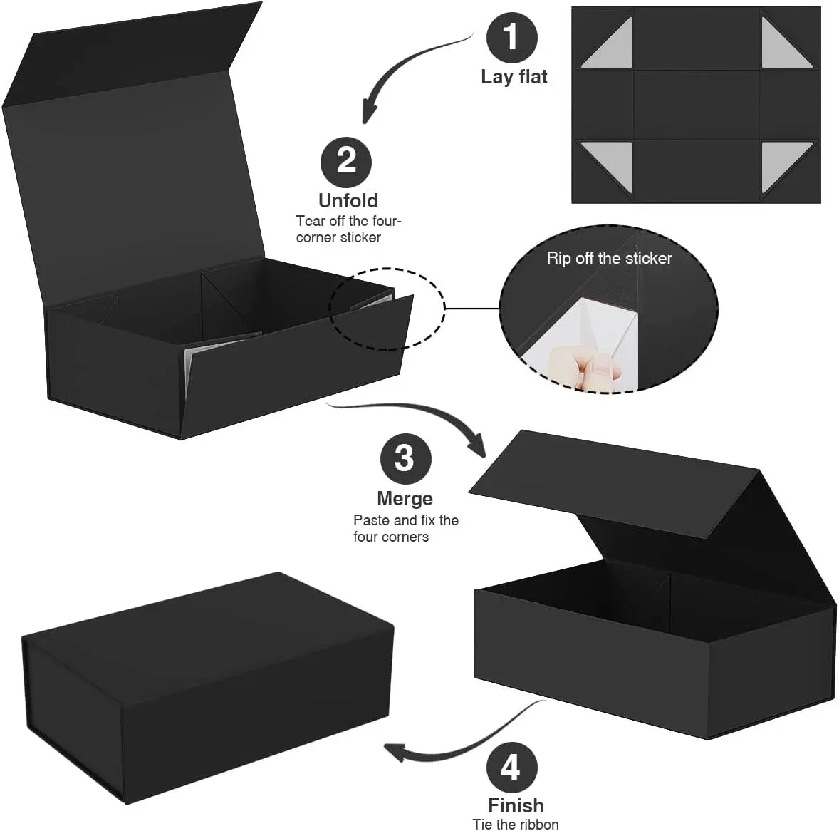 Wholesale Luxury Bespoke Custom Logo Rigid Cardboard Magnetic Paper Gift Folding Boxes With Ribbon Closure For Wedding Dress