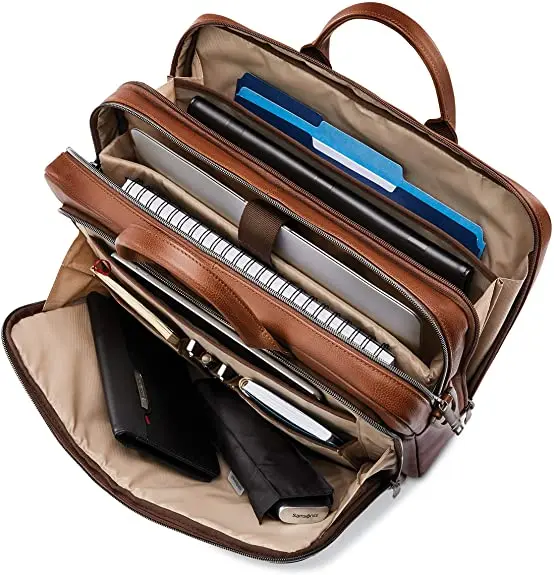 luxury Classic Leather Briefcase man bags genuine leather for men