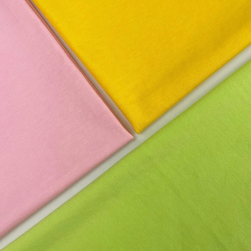 Customized 160gsm 180gsm  200gsm 220gsm 95% cotton 5% polyester comfortable organic cotton fabric for t-shirts