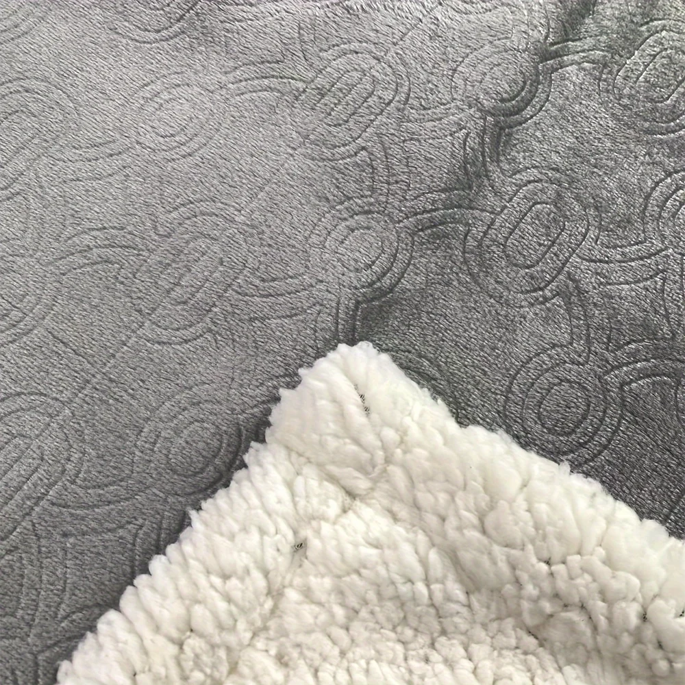 Luxury Oversized Textured Plush Throw 60*70 Premium Soft Cozy Embossed Micro Velour For Bed, Coach or Sofa