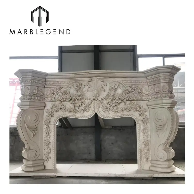 wholesale marble fireplace frame natural stone hand carved decorative marble fireplace hot sale marble carver fireplace