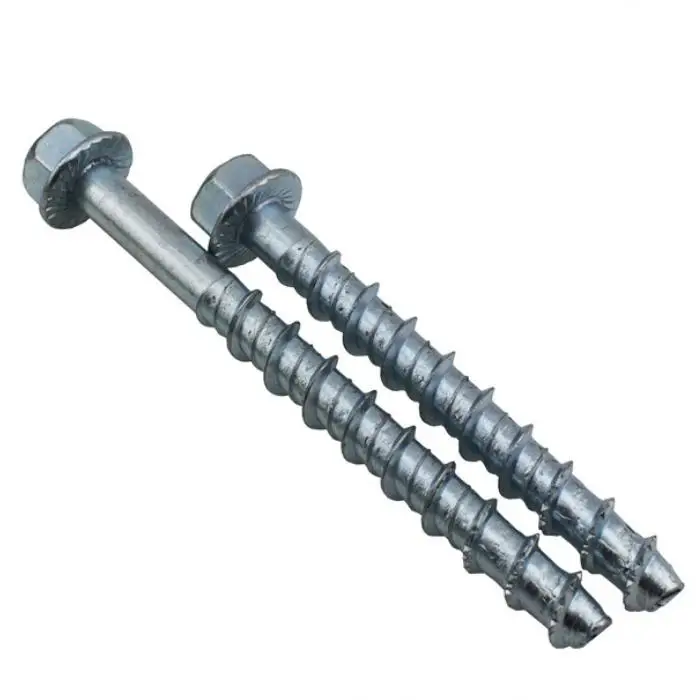 M6 M8 M10 M12 Zinc Plated Concrete Bolt Hex Flange Head Screw