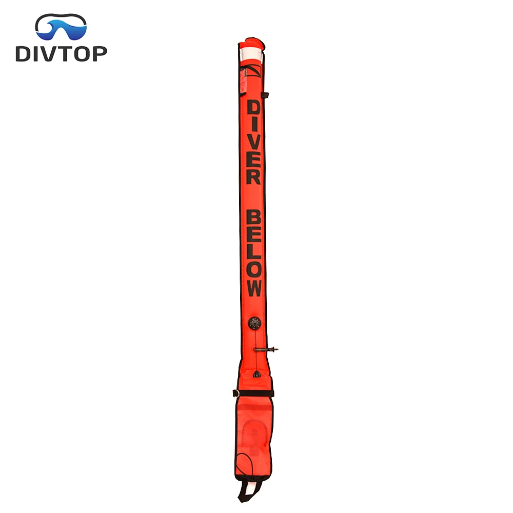 Open Ended Brand SMB diving Tube with Mesh Pouch for Reel