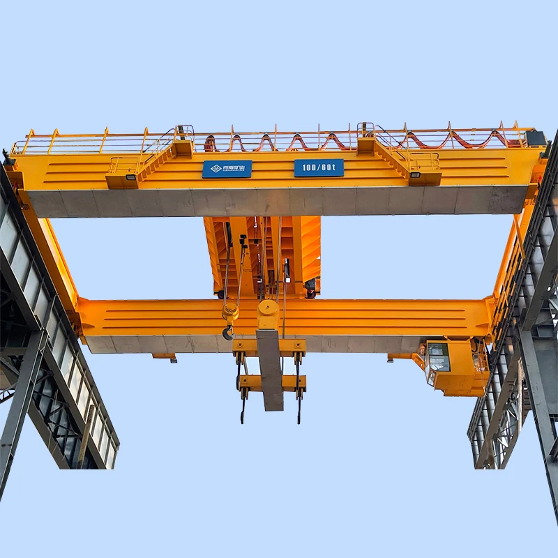 YZD Model 5~74 Tons double girder beam bridge overhead crane steel water crane metallurgy casting