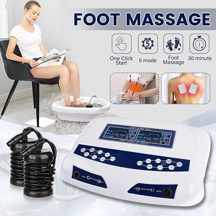 Dual User Professional Foot Detox Machine Home Use Ionic Detox Foot Bath Spa for Home Beauty Salon Foot Spa Use