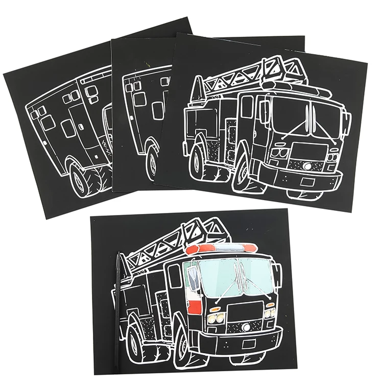 OEM детская живопись, образовательная радужная бумага для царапин, книга для выскабливания