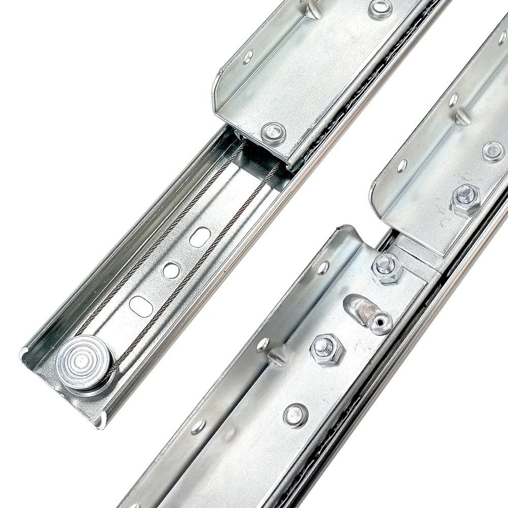 manufacturer 35mm one way slide 3 folds self-closing extendable dining table extendable mechanism rail track drawer slide