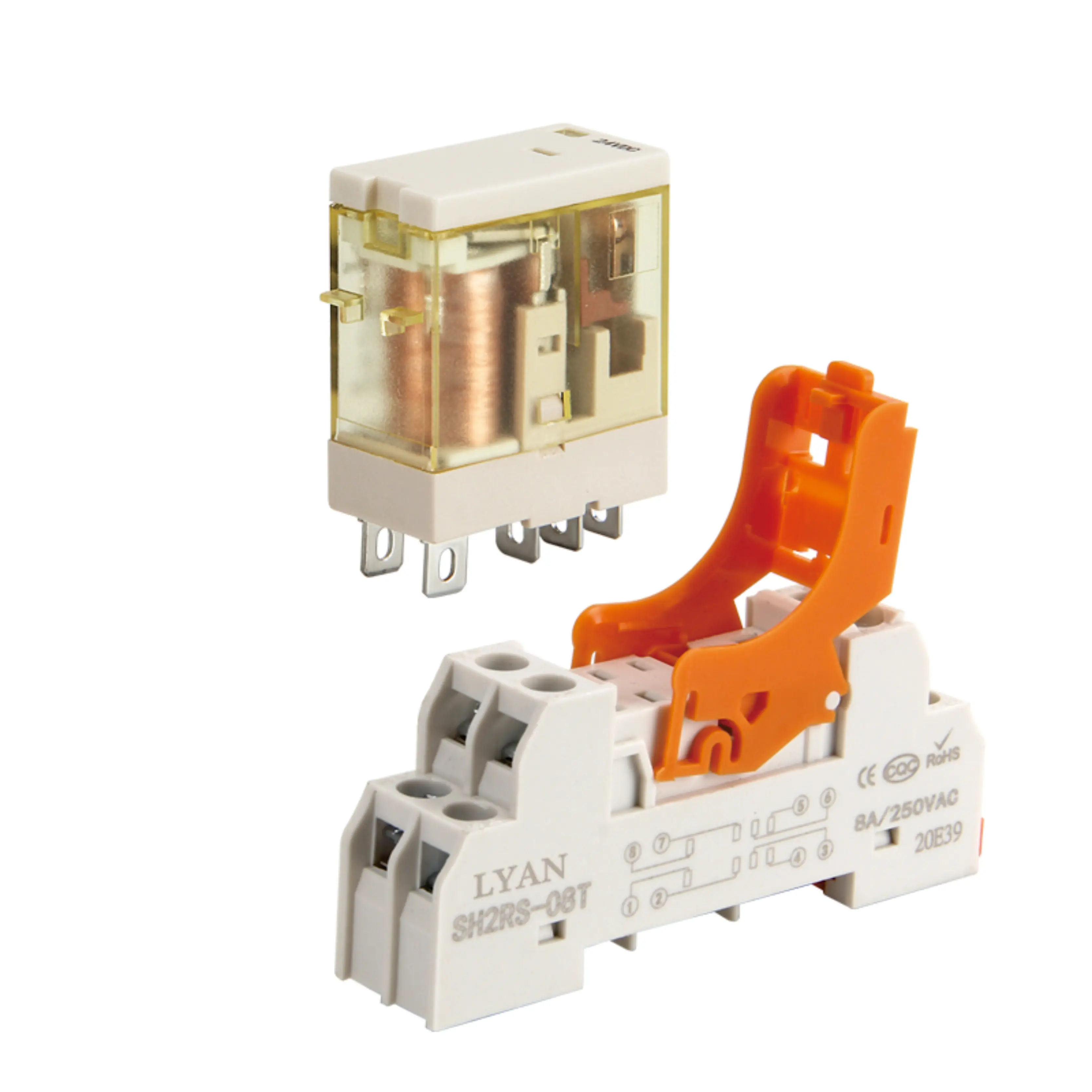 5 контактов 12A 12-250 в пост. Тока/в перем. Тока интерфейс электромагнитной мощности универсальное реле, серебристый контакт, медная катушка с основанием