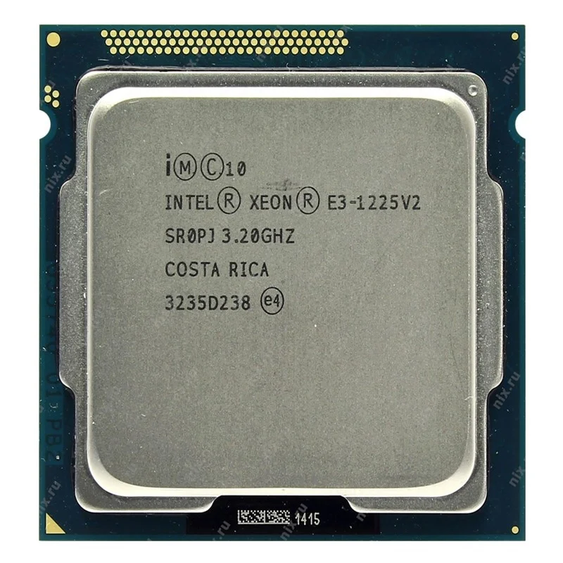 Для Intel Xeon процессор Количество ядер процессора E3-1225 v2 кэш-память 8м, 3,20 ГГц