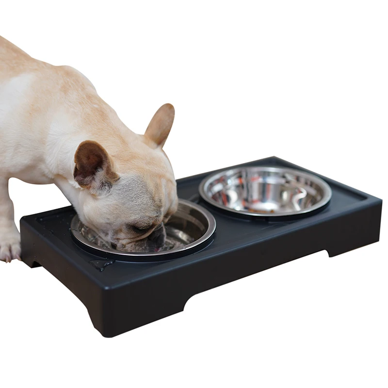 New design black stainless pet bowls for dogs or cats