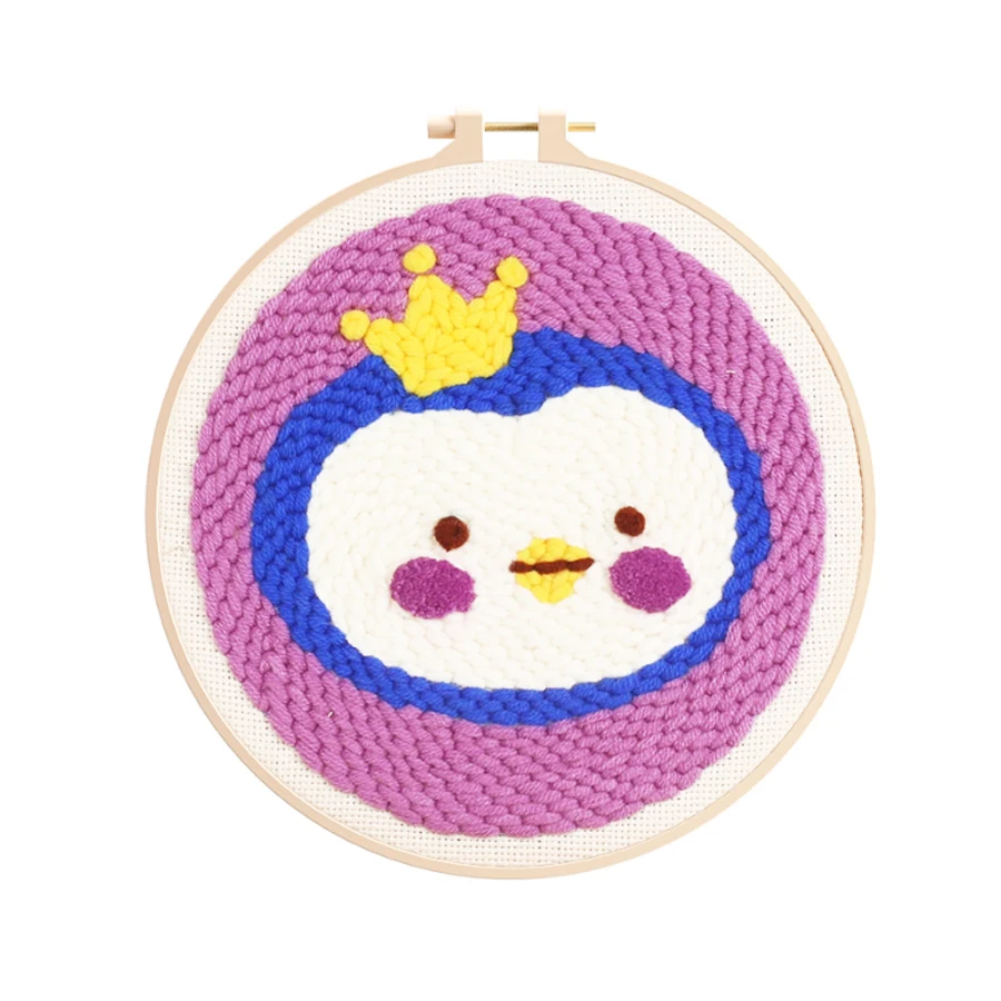 wholesale cross stitch punch needle embroidery kit sets DIY embroidery kit for beginners Animal series