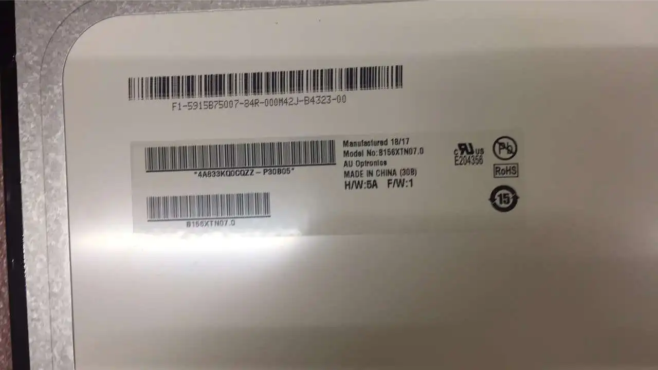 original brand new led lcd laptop display glossy 15.6 inch hd 1366*768 slim 30 pin edp B156XTN07.0  HW0A