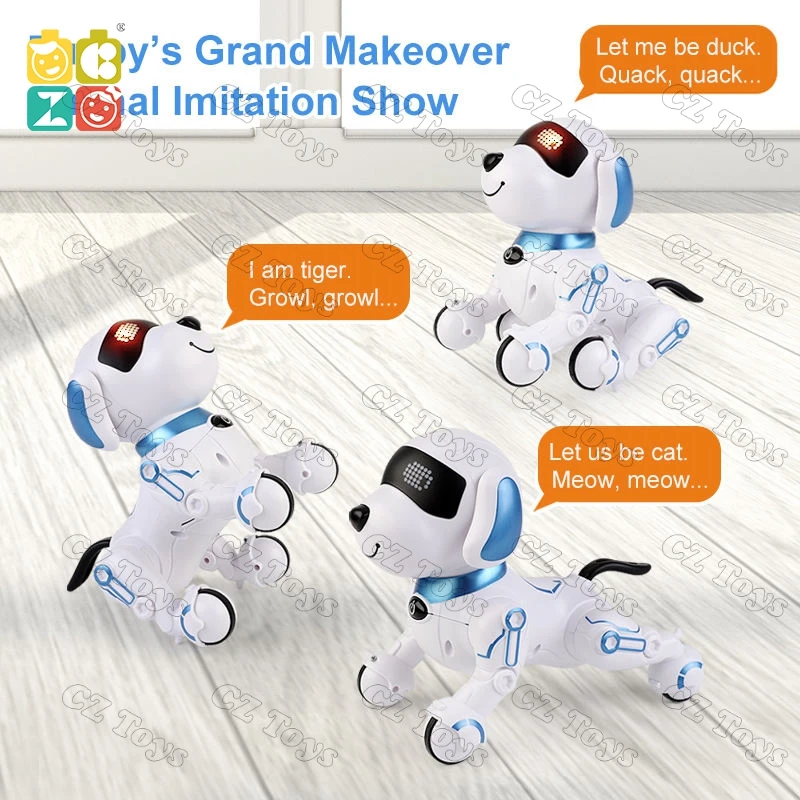 Amazoms Hot Sale Kids Robot Dog Intelligent Programmable Rc Robot Dog Toy Hand Gestures Voice interaction Dancing Dog Robot Toys