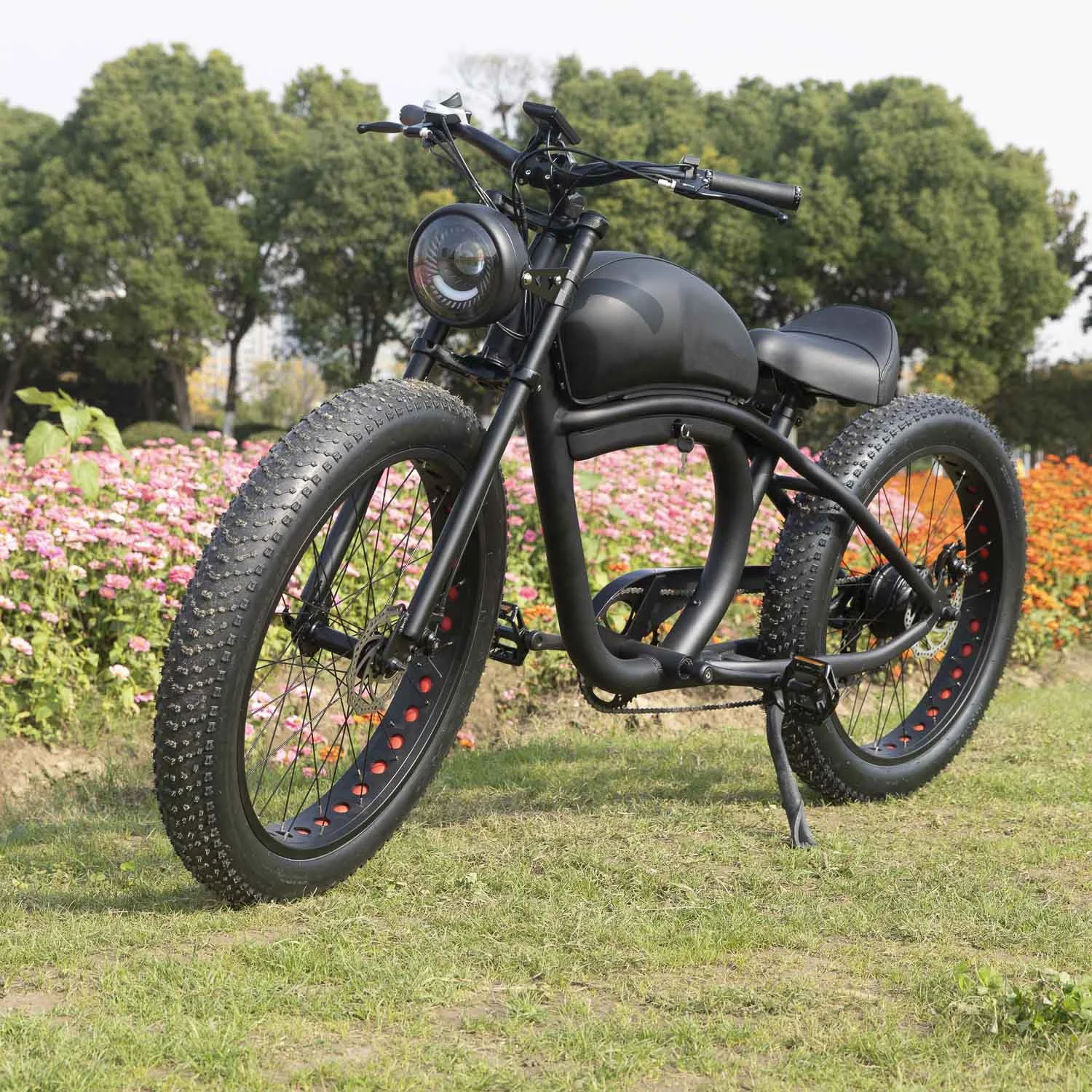 Velomove cafe racer фара для электровелосипеда в измельчитель 26 дюймов жира Электрический велосипед винтажном стиле Байк способный преодолевать Броды ретро 48v 750w