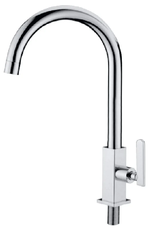 Hot Selling Chromed Kitchen Mixer Taps with Single Hole Deck Mounted Only Cold Water Mixer Faucets for Kitchen