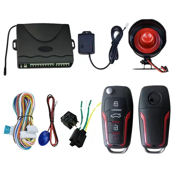 Factory wholesale 12V Universal Car Auto Burglar Alarm Protection Security System Remote Control Door Lock Vehicle