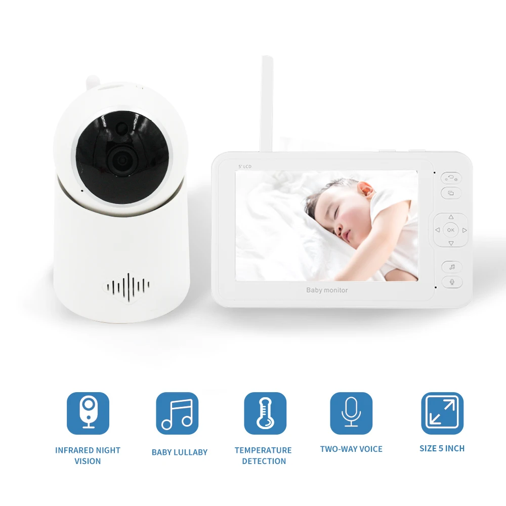 1080P HD 5inc h LCDVideo Baby Monitor  Night Vision  Baby monitor