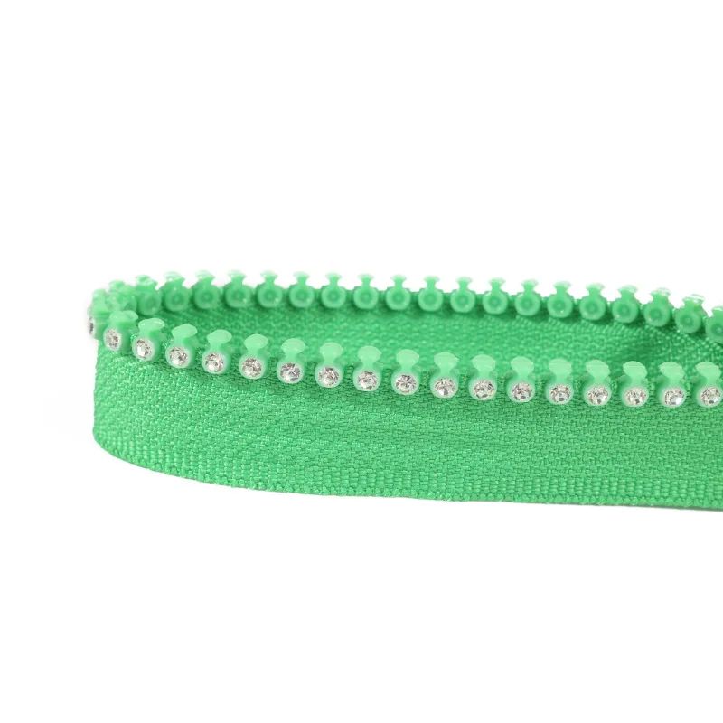 3 #5 #8 # алмазная застежка-молния, двухрядная застежка-молния с цветным хвостом из смолы, застежка-молния с зубцами, закрытая цепочка для одежды