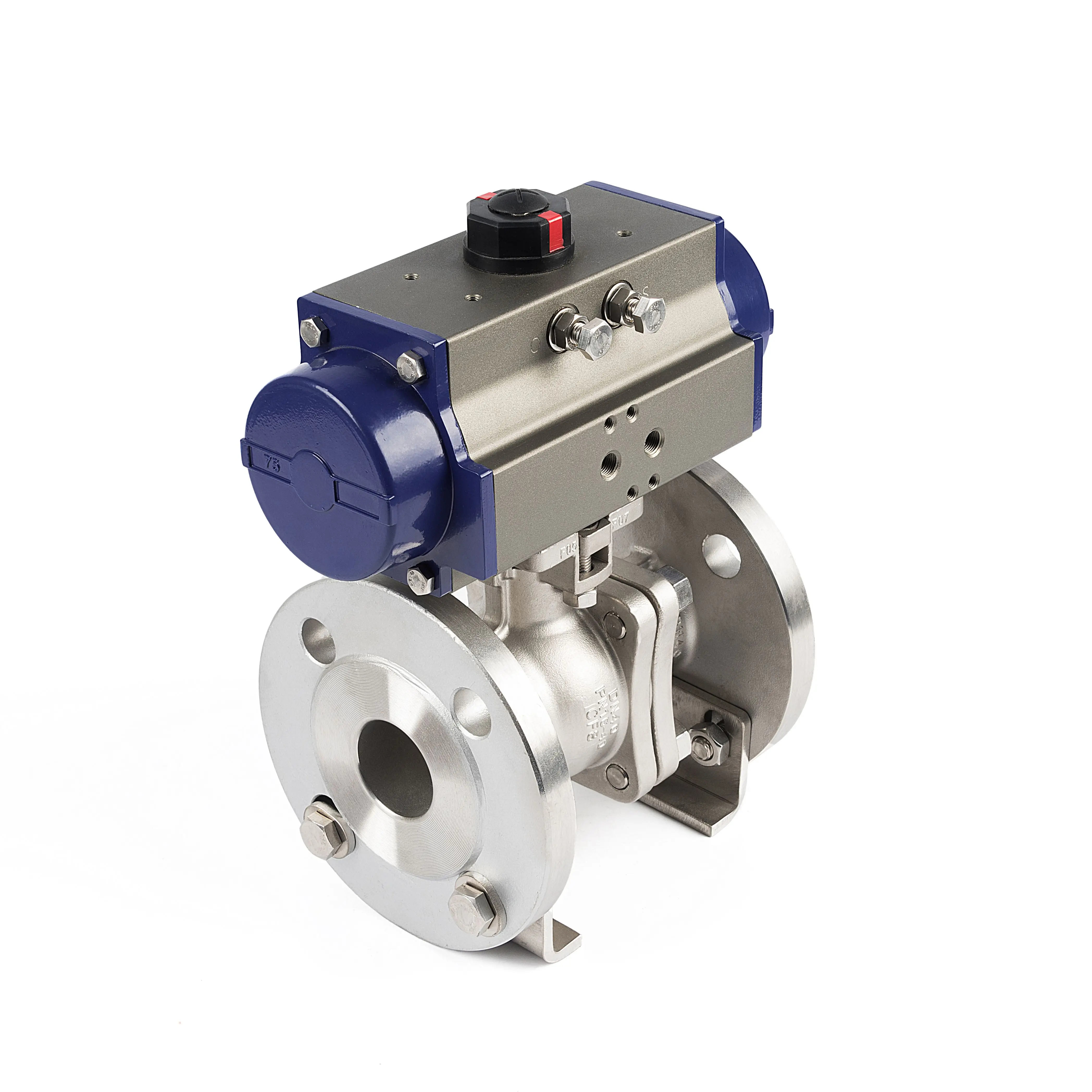pneumatic actuator  single action carbon steel 4 inch ANSI150LBS flange floating ball valve distributor