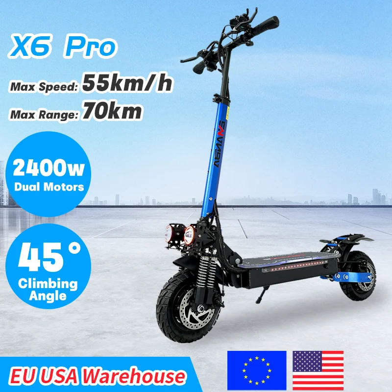 EU US Warehouse 48V 52V 2400W dual motor electric scooter adult electric scooter two wheel foldable e scooter