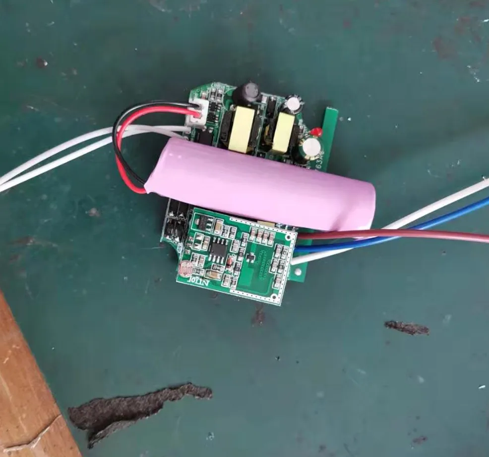 led emergency driver 8-24w output DC24-75V 200ma 3 hours with radar sensor and photocell no interference