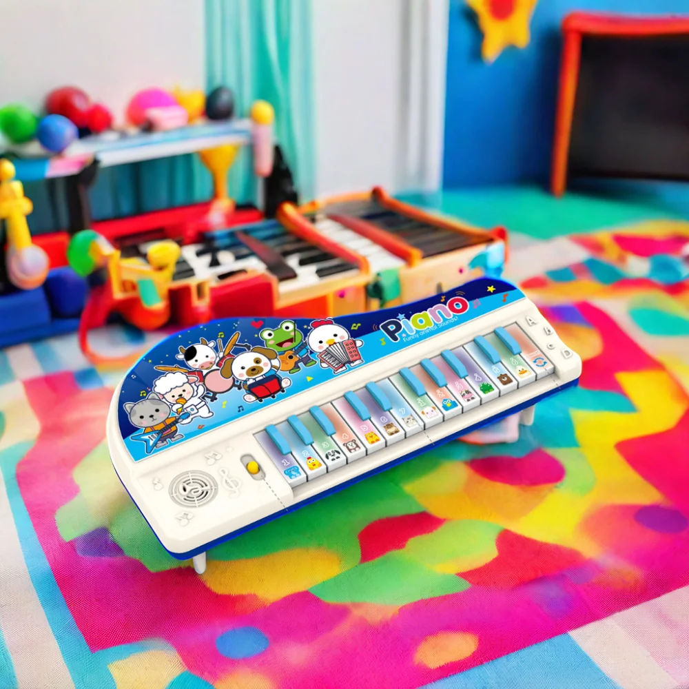 Kindergarten Toys Enlightenment 14 Piano keys Animal Sound Baby Piano Toy Musical Instruments with Letter