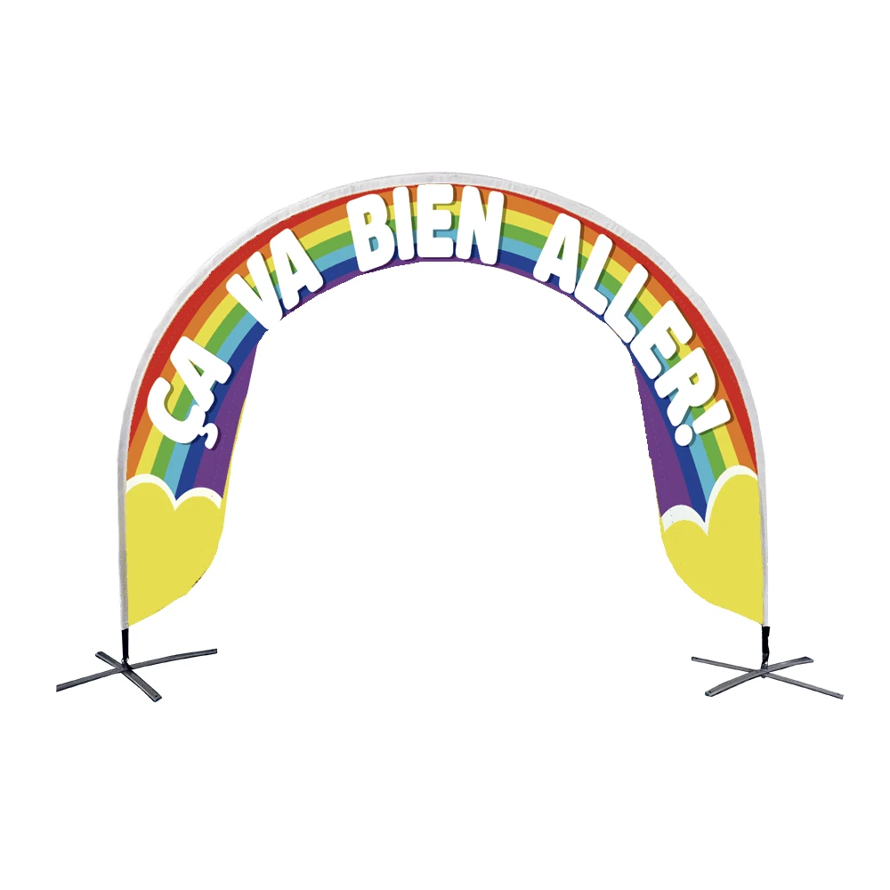 Outdoor Race Gate Banner Flag Easy Set Up Racing Air Drone Gate Flags Advertising Race Gate Display Arch Archway