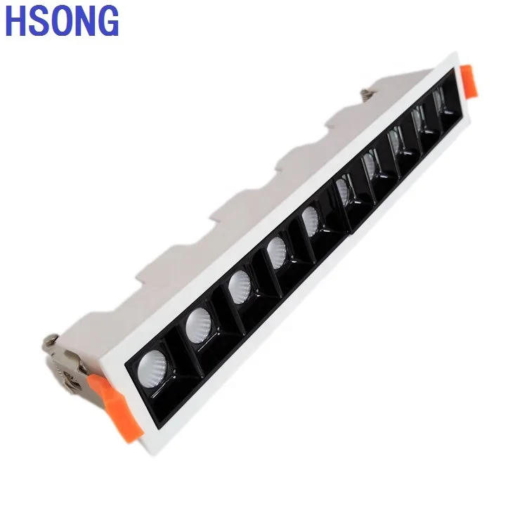 Modern design aluminum led trimless recessed linear light recessed downlight 30w for office