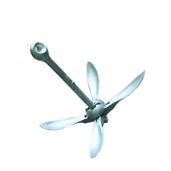 Hot Dipped Galvanized Draggen Fold Anchor Type A 6kg/13LB(Grapnel Boat Folding Anchor)