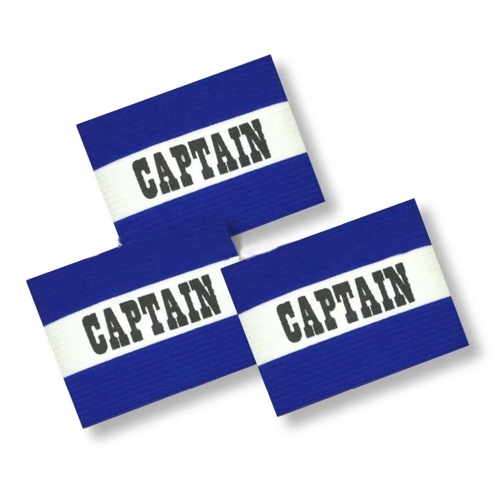 Factory Wholesale Custom Personalized Nylon Black Captain Armbands Soccer