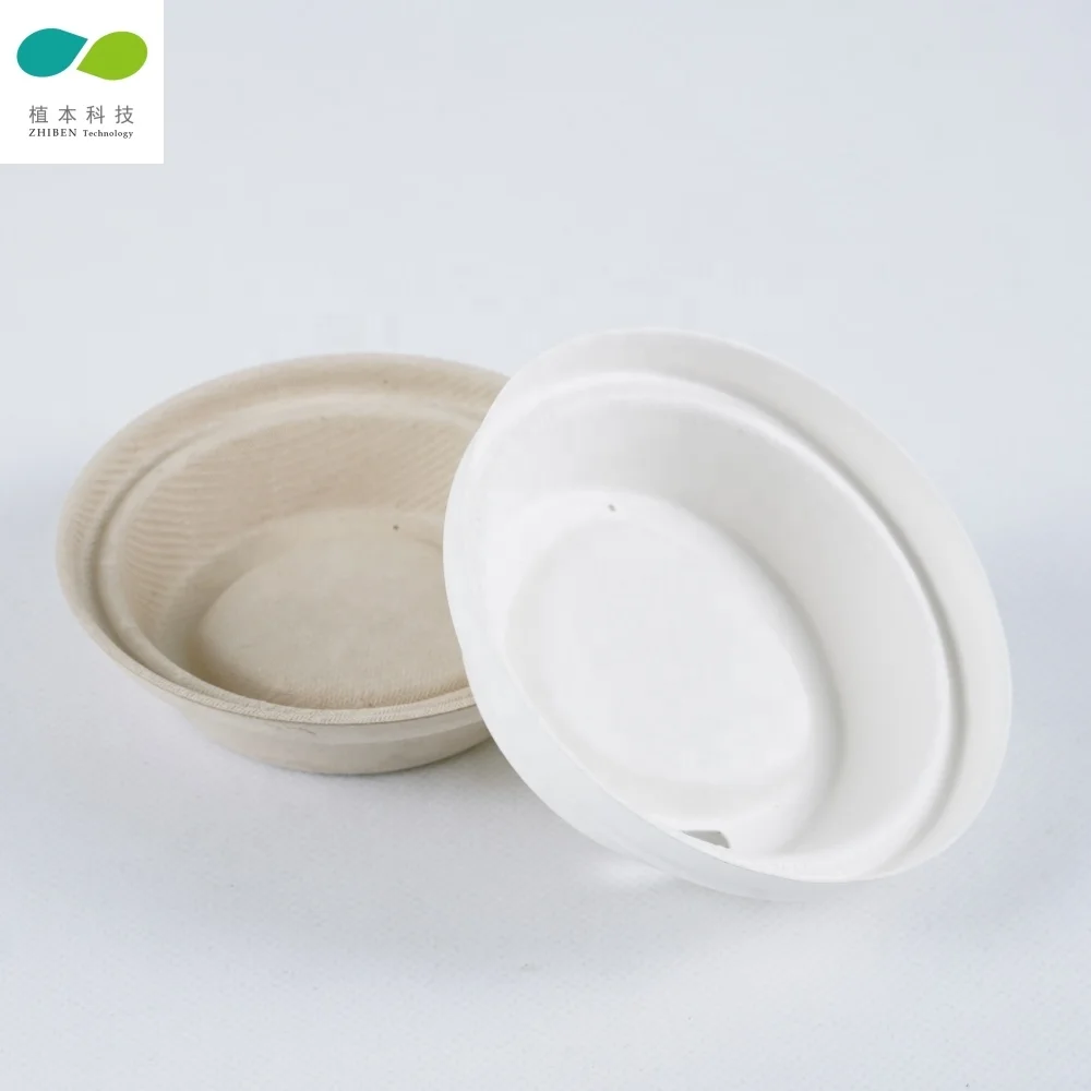 Two colors 80mm and 90mm sugarcane bagasse pulp paper coffee cup lid
