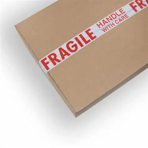 factory stock offer high quality reasonable price packing bopp fragil  red tape for box sealing