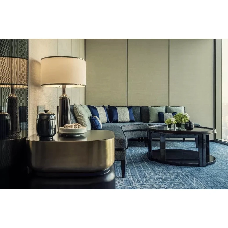 
Custom sofa living room furniture sets leather wooden hotel furniture 