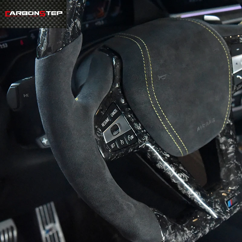 Fit For BMW M2 M3 M4 M5 F18 F10 F15 F16 F20 F22 F30 F32 F36 f40 F80 F90 m performance forged carbon fiber LED car steering wheel