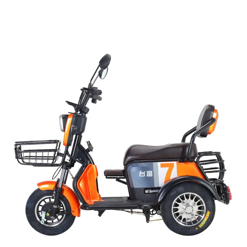 35-85km endurance left and right turn signal high quality electric tricycle passenger seat