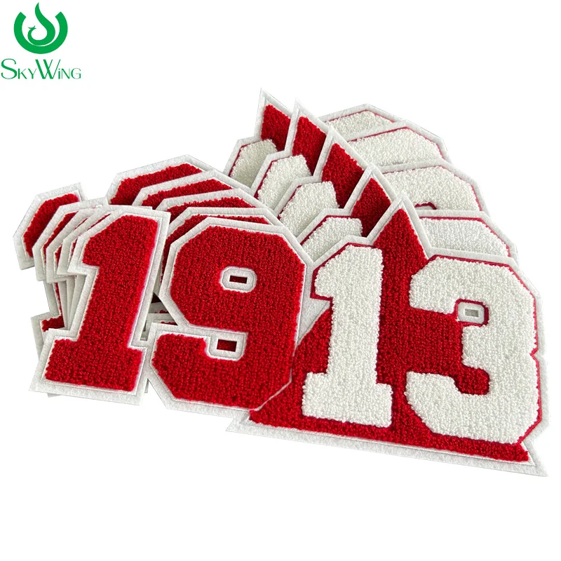 Custom Greek Sorority Chenille DST 1913 Red Delta Soror Iron on Greek Letters AKA Embroidered Patches for Sweatshirt