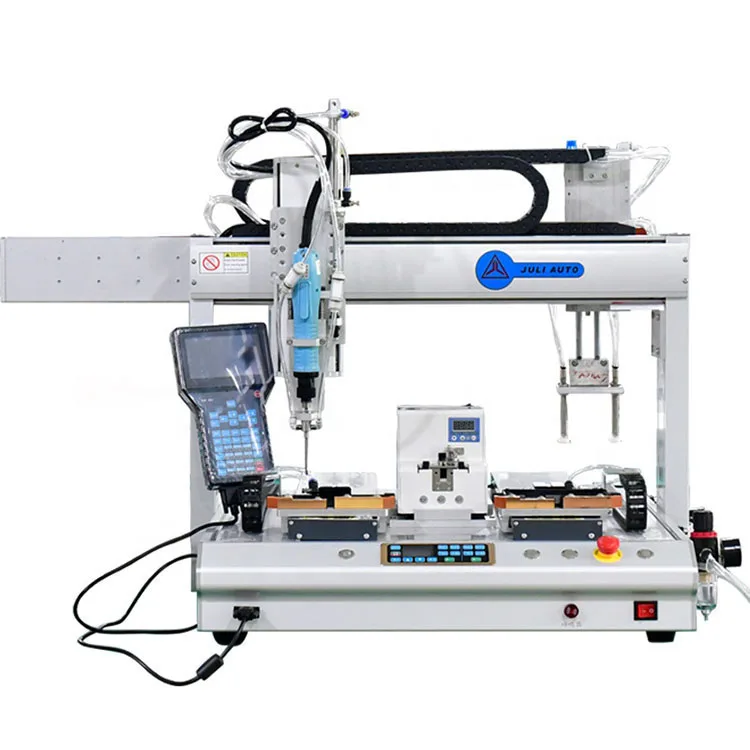
High-efficiency five-axis desktop screwdriver fasten robot automatic locking screw machine with automatic unloading manipulator 